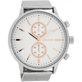 OOZOO Timepieces 48mm Silver Mesh bracelet C7461